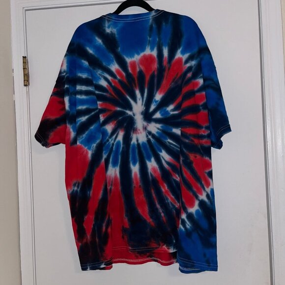 Red White and Blue Tie Dye Dog Mom Graphic Tee Size 3xl - Picture 3 of 5
